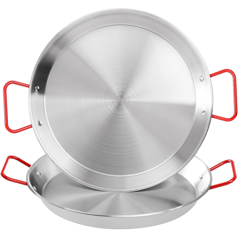 Stainless Steel Paella Pan Double Handle