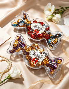 Boîte de chocolats truffes <span class=keywords><strong>noisette</strong></span> Novelty Candy Contour, design élégant et transparent pour les cadeaux de mariage et les surprises d'anniversaire - Product Image 4