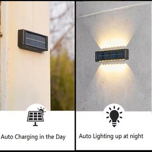 Lampe solaire LED décorative pour clôture, haute efficacité, écologique, 3500K blanc chaud, batterie au lithium, éclairage paysager automatique - Product Image 2