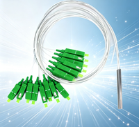 Divisor PLC de Tubo de Acero 1*8 SC/APC, Divisor de Fibra Óptica Monomodo para Red FTTH GPON, Certificado CE, Marca YOFC