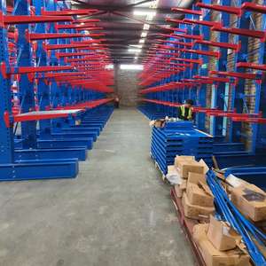 Rayonnages de stockage d'entrepôt empilables robustes en acier galvanisé, système de rayonnage mobile électrique à cantilever - Product Image 3