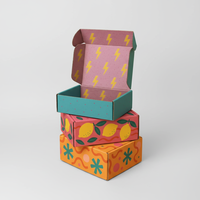   Boîte d'emballage en carton ondulé certifiée pour vêtements et e-commerce, boîtes personnalisées de luxe colorées avec logo