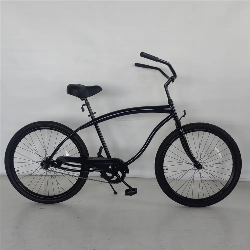 Estrutura de aço carbono 2024 hi ten personalizável fábrica oem adulto masculino bicicleta de praia de velocidade única para aluguel de 26 polegadas