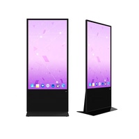 Écran tactile de 55 pouces sur pied pour intérieur, totem pour centre commercial, hôtel, magasin de détail, affichage numérique 4K UHD, animations graphiques