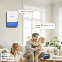 Sirène Intelligente Sans Fil WiFi Intérieure, Contrôle à Distance via l'Application Tuya, Alarme d'Alarme et de Déalarme pour Système de Sécurité Antivol pour Maison Intelligente