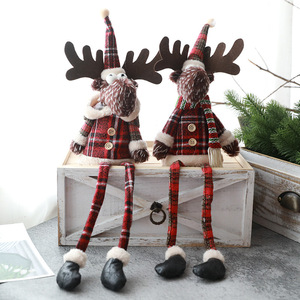 Muñeco de Reno Navideño con Patas Móviles, Decoración para Escaparates Navideños y Regalos, Figura Decorativa para Decoraciones Festivas - Product Image 3