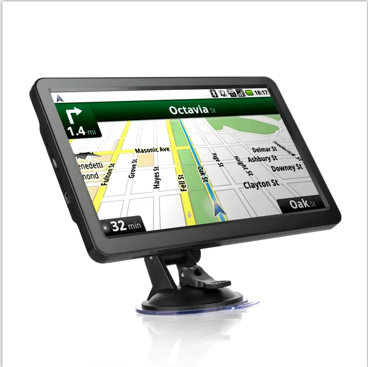 Sistema de navegação GPS para carro com tela sensível ao toque de 9 polegadas, sistema de navegação GPS inteligente com mapas gratuitos, alertas para motoristas de caminhões