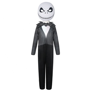 Disfraz de Halloween de Jack Skellington para niñas, vestido de rayas cebra de pesadilla de Navidad - Product Image 6