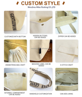 Sac fourre-tout en coton durable imprimé de logo personnalisé sac de plage moyen promotionnel pour un usage quotidien stockage recyclable publicité en toile