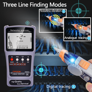 Outils réseau multifonctions i-POOK RJ11&RJ45 Testeur de câble PK653C+ PK655C+ Avec écran LCD et fonction de test PoE - Product Image 5