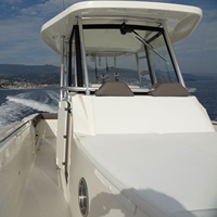 Bateau de pêche à console centrale en fibre de verre de 28 pieds pour la pêche au thon et les loisirs