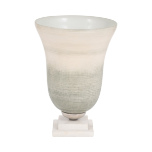 Vaso in vetro con base in marmo per soggiorno, decorazione floreale, centrotavola. - Product Image 1