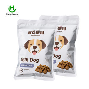 Sacs d'emballage pour aliments pour chiens, sachets en plastique refermables avec fermeture éclair, logo personnalisé imprimé pour croquettes sèches, résistants à l'humidité et à la lumière - Product Image 1