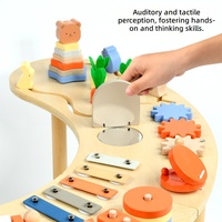 Nouveautés : Table d'activités en bois, labyrinthe de perles, xylophone, marteau à engrenages, jouet éducatif Montessori pour tout-petits, enfants, garçons et filles