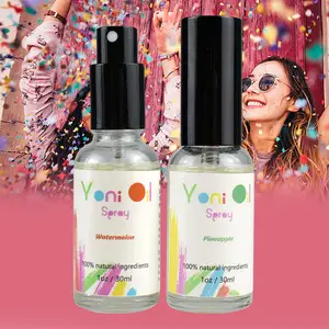 Etiqueta privada Yoni Mist Spray Organic Natural Feminine Spray Yoni Oil 2 Aromas Perineal Spray Calma la sequedad vaginal Picazón Olor