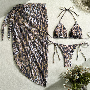 Nouvel Arrivage 2026 – <span class=keywords><strong>Maillot</strong></span> <span class=keywords><strong>de</strong></span> <span class=keywords><strong>Bain</strong></span> Léopard 3 Pièces avec Robe, Micro Bikini Extrême à Bretelles Ajustables et <span class=keywords><strong>String</strong></span> - Product Image 6