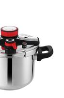 Casserole à pression en acier inoxydable, contrôle de la pression à 2 vitesses, durable, libération rapide, ustensile de cuisine facile à nettoyer, compatible avec les cuisinières à gaz