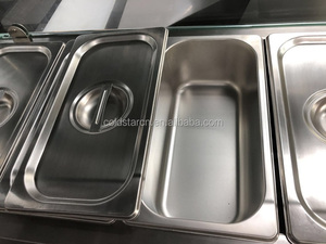 2 türen salat kühlschrank mit glas abdeckung, kommerziellen salat kühlschrank - Product Image 2