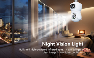 Cámara Bombilla V380 4MP <span class=keywords><strong>con</strong></span> Doble Lente 4G E27, Visión Nocturna, Sensor PIR, Inalámbrica, WiFi, PTZ, Seguridad, CCTV, IP, <span class=keywords><strong>con</strong></span> <span class=keywords><strong>Tarjeta</strong></span> <span class=keywords><strong>SIM</strong></span> 4G - Product Image 6