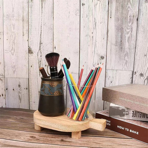 Wooden kitchen storage rack, creative bathroom wooden <b>soap</b> organizer, desktop cosmetic organizer - Product Image 4