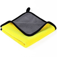 Chiffon en microfibre très vendu, sans bords, en polaire corail 500 g/m², écologique, anti-rayures, pour le nettoyage de voiture, serviette de lavage auto en microfibre