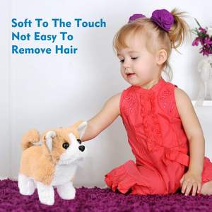 Elektronik Pet peluş yorgan oyuncak interaktif köpek yürüyüş havlayan kuyruk sallayarak germe arkadaşı çocuklar için - Product Image 4