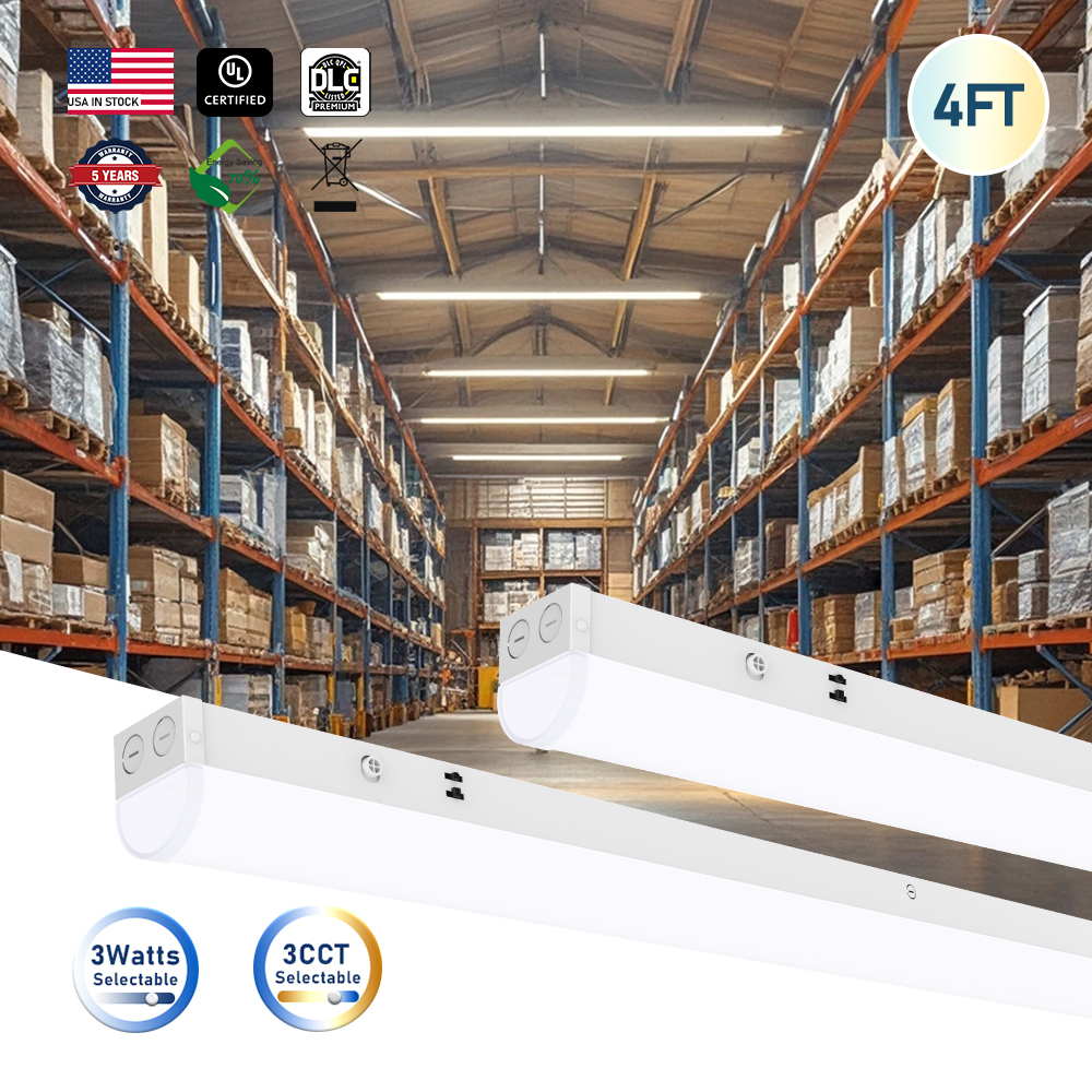 US Wholesale Industrial Style Ceiling Fixture T8 Tube Lamp 4ft 8ft Linear Motion Sensor Smart Batten LED Strip Surface Mount