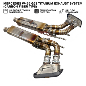 Sistema de Escape Deportivo Vortex con Puntas de Fibra de Carbono y Titanio para Mercedes Benz G63 AMG W465, con Válvulas y Silenciador Catback - Product Image 1