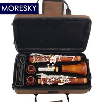 MORESKY Professional Clarinet Wind Instrument Rosewood Bb Silver Plated 17 Keys Mopane Customizable Made in China M13 (OEM)