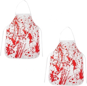 Grembiule Personalizzato Beckon per Halloween con Effetto Sangue e Impronta Spaventosa, Accessorio per Costume da Macellaio, per Adulti, Donne e Uomini, per Feste in Maschera e Cucina - Product Image 1