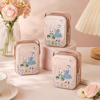 Boîte en fer blanc motif lapin de dessin animé, boîte cadeau en métal à ouverture manuelle, emballage pour lait, bijoux, aliments, collations, biscuits, boîte en fer blanc personnalisable avec logo