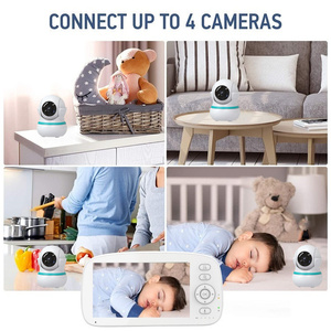 Microphone haute sensibilité à faible rayonnement 1000ft détection de son de conversation bidirectionnelle Mode VOX <span class=keywords><strong>batterie</strong></span> 5000mAh moniteur bébé 5 pouces - Product Image 3