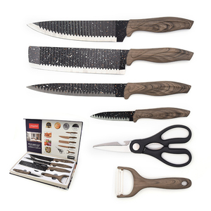 Ensemble <span class=keywords><strong>de</strong></span> 6 couteaux <span class=keywords><strong>de</strong></span> cuisine populaires en gros avec manche en PP et coffret cadeau, comprenant un éplucheur, des ciseaux et un <span class=keywords><strong>couteau</strong></span> <span class=keywords><strong>de</strong></span> chef pour la cuisine - Product Image 4