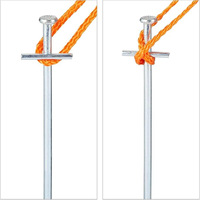 Piquets de sol en fer renforcés en forme de croix, épaissis, argentés, 20-40 cm, pour tente, auvent, plage, accessoires d'ancrage coupe-vent