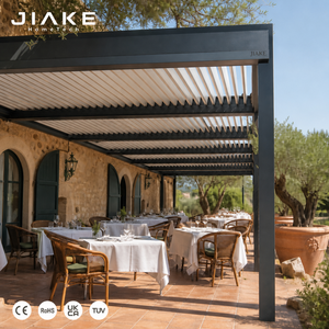Pérgola de Aluminio Jiake Italia <span class=keywords><strong>España</strong></span> con Techo de Láminas Motorizadas y Recubrimiento en Polvo para Restaurantes Comerciales, Jardines, Gazebos y Balcones - Product Image 1