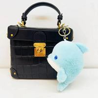 Porte-clés en peluche mini dauphin Kawaii 12 cm, rembourré en coton PP, cadeau unisexe pour fête, à partir de 14 ans, fabriqué en Chine