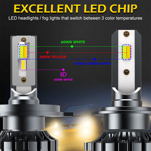 Faro led intermitente de tres colores, h4, h11, <span class=keywords><strong>2022</strong></span>, cambio de color integrado lejano, 9005 - Product Image 3