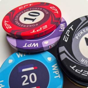 Jetons de poker en céramique de qualité casino 39mm 43mm 10g 12g, couleur, logo et valeur personnalisés pour tournoi, <span class=keywords><strong>jeu</strong></span> à domicile, cadeau - Product Image 2