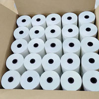 Rollo de papel de caja registradora para cajero automático, rollos de recibos térmicos con núcleos de engranajes nuevos de supermercado, 80x80mm
