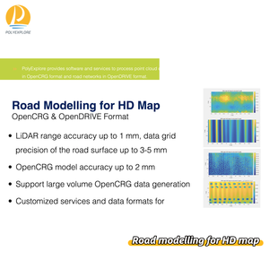 บริการจำลองพื้นผิวถนน PolyExplore OpenCRG ระดับมิลลิเมตร สำหรับการจำลองการก่อสร้างถนน 3 มิติ สำหรับการจำลองยานยนต์อัตโนมัติ - Product Image 3