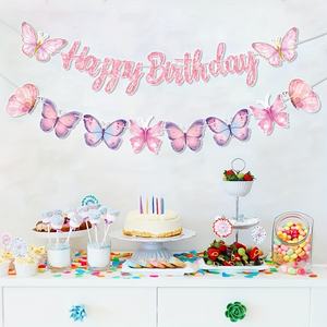 Banderines Colgantes para Baby Shower con Temática de Sirenas, Animales de la Selva y Mariposas, Decoración Creativa y Personalizada para Fiestas de Cumpleaños Infantiles - Product Image 4