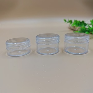 Transparent <b>Plastic</b> Cosmetic <b>Jar</b> 3g 5g 10g 15g 20g Round Bottom Cylinder Packaging Box For Face Creams - Product Image 2