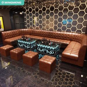 เก้าอี้โซฟาทรง U & L ทันสมัยสำหรับทานอาหาร, เฟอร์นิเจอร์คาราโอเกะบาร์และ KTV ร้านอาหารคาเฟ่และไนท์คลับ - Product Image 2