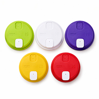 LOKYO Gobelets en plastique rayés colorés de 570 ml avec impression de logo personnalisé, gobelet froid personnalisé avec couvercle pour jus à emporter, restauration