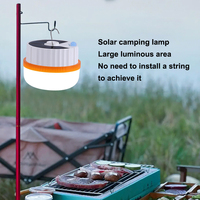 Lampes solaires pour l'extérieur Batterie étanche Lumière LED Rechargeable pour l'extérieur Lampes de travail portables Lampe solaire de camping avec USB