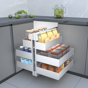 Cabinet Storage Modular Kitchen <b>Basket</b> Cabinet Pots and Pans Organizer Magic <b>Corner</b> for Kitchen Cabinet Magic <b>Corner</b>/magic Corne - Product Image 4