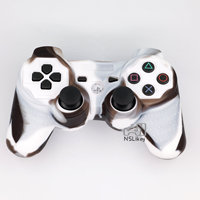 Coque en silicone NSLikey pour manette Playstation 3 PS3, camouflage, protection souple en silicone