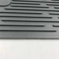 Tapis de vidange en silicone antidérapant résistant à la chaleur plats tasses ou verres plateau de séchage pour tapis