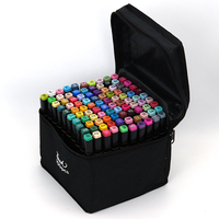 Marqueurs d'art en plastique de 100 couleurs, graffiti, permanents, double pointe, à base d'alcool, ensemble de marqueurs d'écriture lisses pour le dessin et le bricolage