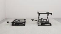 Convertisseur de bureau assis-debout réglable en hauteur à ressort pneumatique supérieur, avec fonction rotative extensible, en promotion en ligne